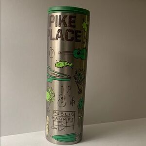 Starbucks Silver and Green Pike Place Tumbler